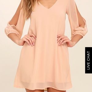 Lulus blush shift dress